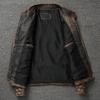 Chinesische Größe Vintage Männer Lederjacke dick 100% echtes Rindsleder Bikerjacke Slim Fit Männer Motorradmantel Herbst asiatische Größe S-5XL M419