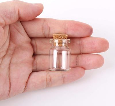 5/100ks Malé skleněné lahvičky s korkovými zátkami DIY Dekorace Mini skleněné lahvičky Korková láhev na zprávy Láhve přání