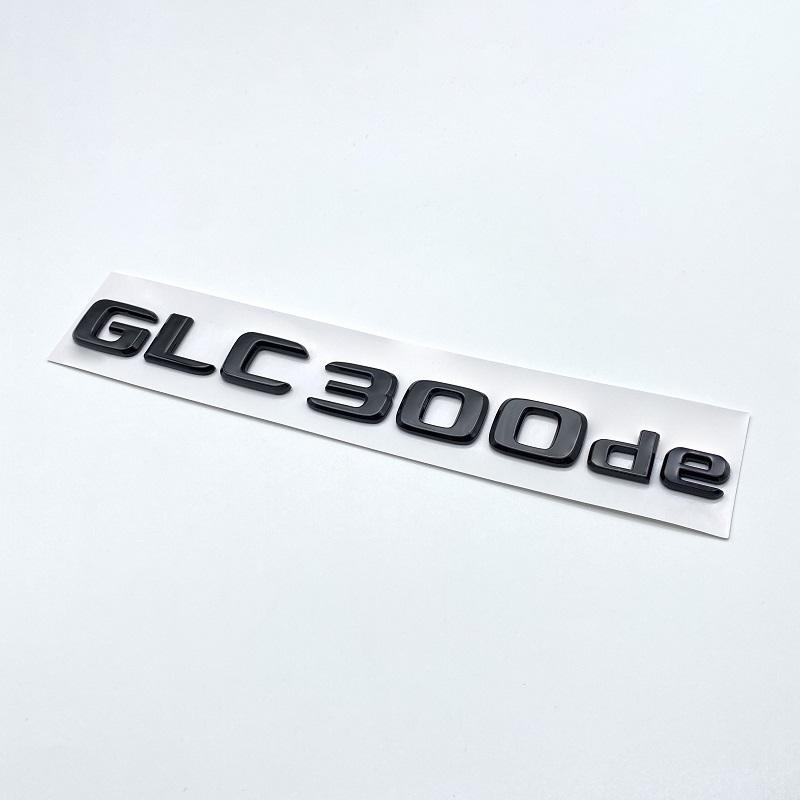 HVYWS1 3D chromuotos juodos raidės GLC300de GLC300e GLC350e GLC400e 4Matic emblema Mercedes Benz GLC X253 automobilio bagažinės logotipui lipdukas