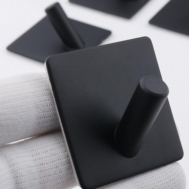 Towel Hooks Extra Sticky Stainless Wall Coat Racks Rustproof Hook Holder Wall Mount Punch-free Hanger for Kitchen Bathroom Home