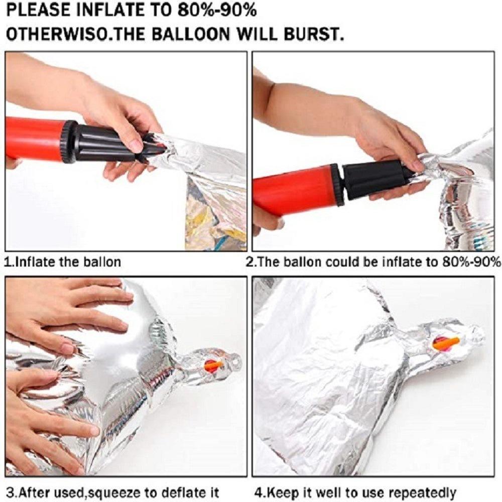 Pearlescent White Metal Silver Latex Balloon Decorative Set Happy Birthday Aluminum Film Balloon Silver Confetti Birthday Party