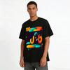 2026 Trendy Color Block Digital Print Casual Versatile T-Shirt Pure cotton T-shirt