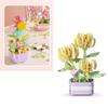 Mini Bausteine Blumentöpfe Simulierte Blumen und Pflanzen Desktop Kleine Ornamente Zusammengebaute Spielzeuge Mädchengeschenke mit gutem Preis