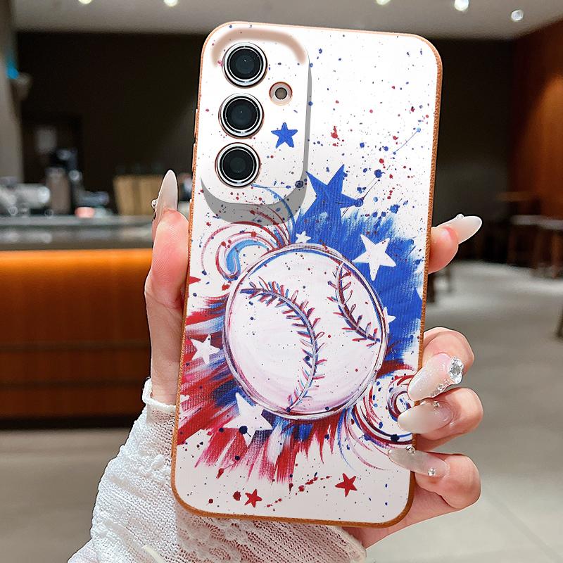 Abstract Geometry Style Case For Samsung S26 S25 S24 Ultra S23 S22 S21 FE A15 A16 A17 A35 A36 A37 A54 A55 A56 A57 5G Leather Texture Soft Cover