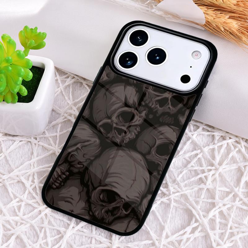 Horror Skull Gothic Phone Case for iPhone 17 Air 16 15 11 12 14 13 Pro Max Shockproof Cover