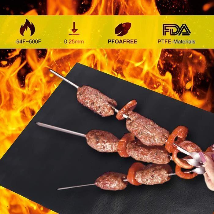 Barbecue Cooking Mat Set of 5 Non-stick Bbq Cooking Mats and Reusable Baking Sheets Po