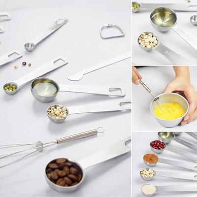 Cuillère à café Outils de Mesure Acier Inoxydable 1/8 cuillère à café Cuillères à Mesurer en Acier Inoxydable Cuillères à Mesurer Robuste Ensemble de Cuillères à Mesurer