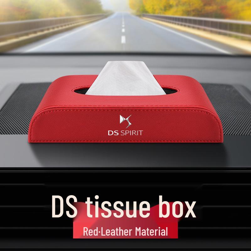 Compatible with DS New Energy E-Tense Cars: Leather Tissue Box for Interior Use
