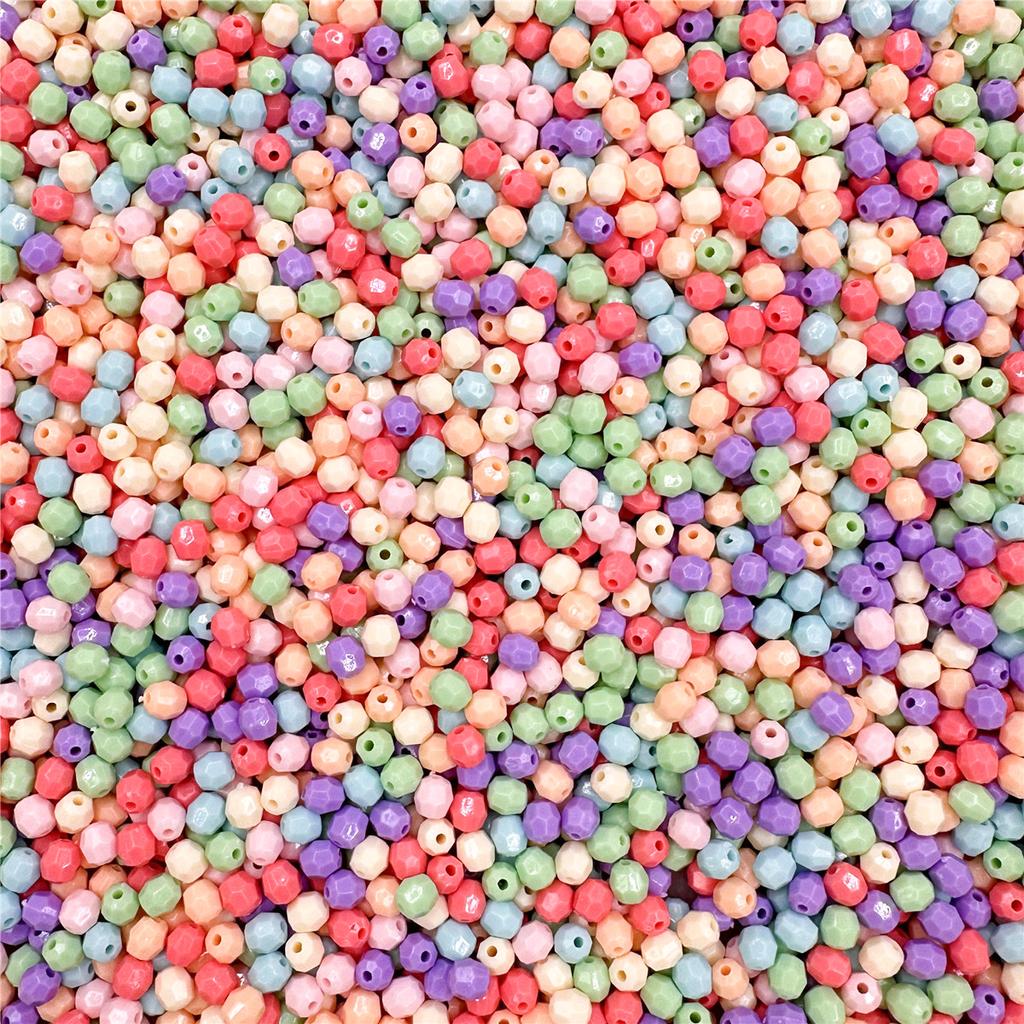 Accessories Polyhedral Macaron Color Bracelet DIY Earrings 5.5*6mm Jewelry Making Fashion 100pcs Faceted Pendants Materials Oval Beads