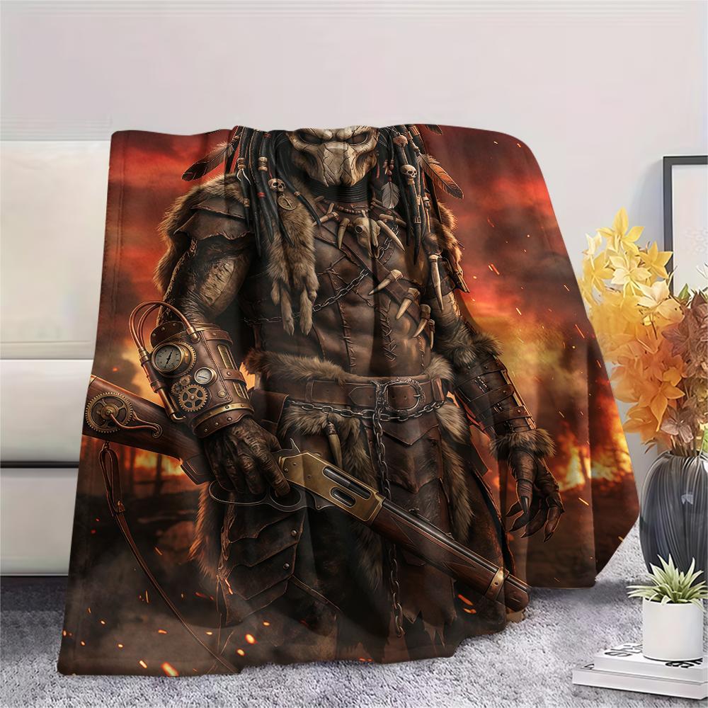 Fire Train Gorilla Death Print Flannel Blanket,High Quality Comfortable for All Seasons,Home Decor,Warmth and Comfort,Perfect for Christmas Gifts