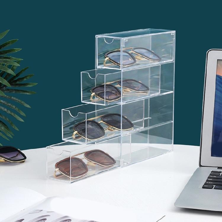 Glasses Storage Case Multi Compartment Eyeglasses Holder Portable Spectacle Organizer Dustproof Sunglasses Storage Box