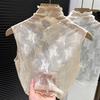 New Lace Svel Mo Collar Top Women's Inner Wear F High Collar Ort Length Base Irt Korean Sle Commute Wind