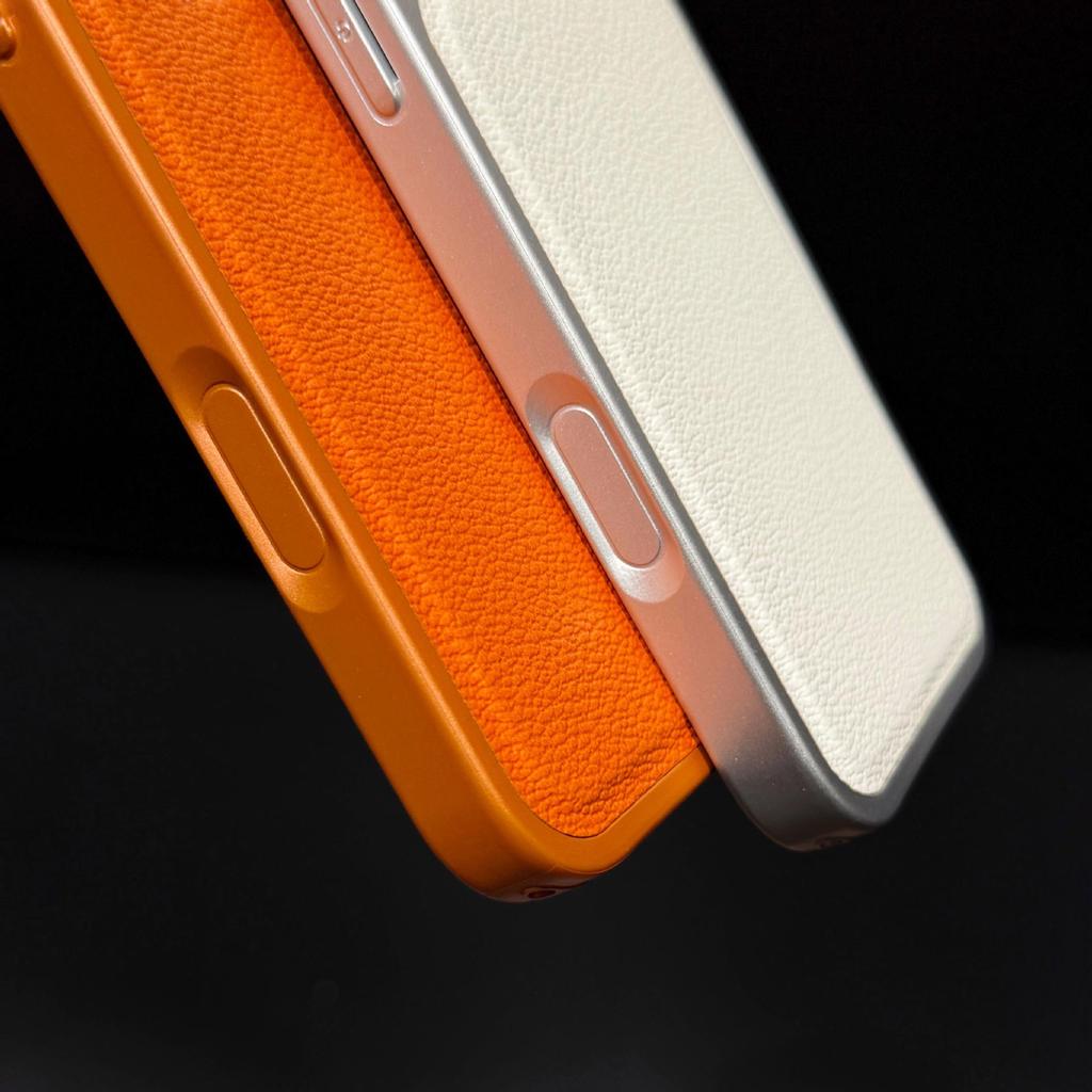Lychee Pattern Skin Sticker & Magnetic Case for iPhone 17 Pro Max - Apple 16 Solid Leather