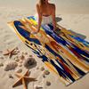 Skull And Sun Carnival Beach Towel, Super Soft Microfiber, Gift for Her/Him, Birthday, for Pool, Beach, Travel, Home Decor Fan Gifts