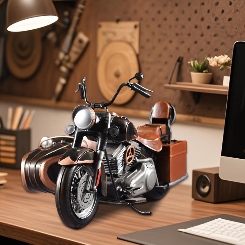 

1 шт. 40 см/15,75 дюйма Винтажный железный мотоцикл с коляской, Ретро металлическое настенное искусство для дома, бара, магазина, Коллекция, Прочная железная конструкция, Vintage