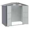 VidaXL Garden Shed Grey 205x129x183 Cm Galvanized Steel
