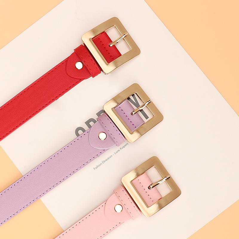 Simple and versatile belt Women's fashion trendy belt High-end alloy women's belt Decorative jeans belt