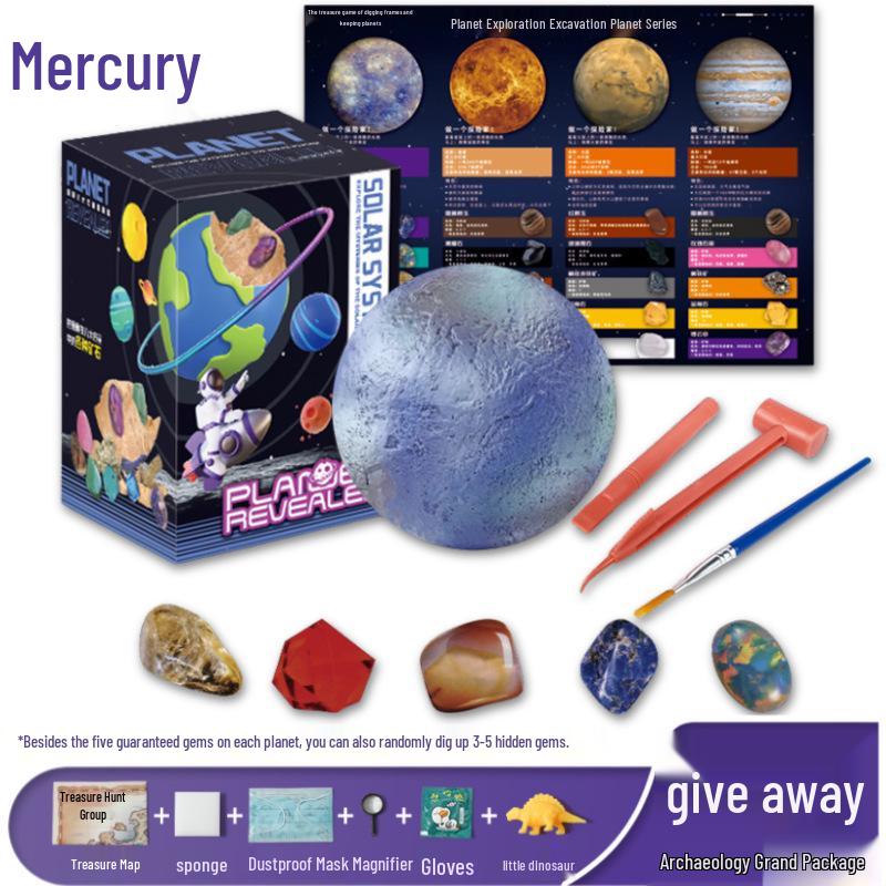 Planet Gem Archaeological Excavation Toy - Educational Treasure Hunt for Kids
