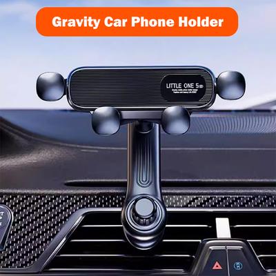 360° Drehung Auto Handyhalter Schwerkraft Lüftungsschlitz Clip Halterung Mobiler Handy Ständer im Auto GPS Halterung für Mobiltelefon