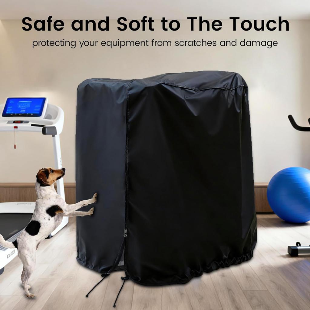 Essential Folding Treadmill Cover for Gym Equipment, Oxford Cloth Waterproof/Sunproof, Dustproof & Durable Full Coverage Sleeve