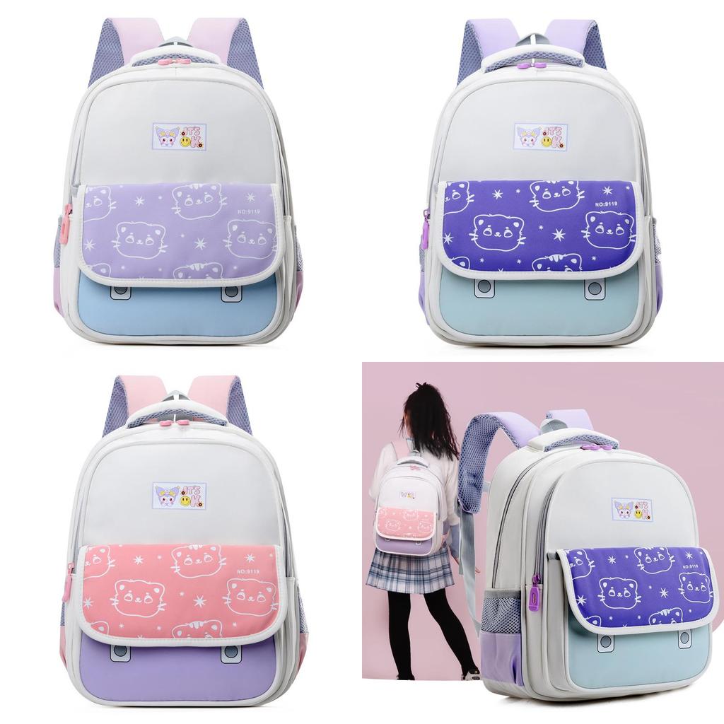 Childrens Cartoon Delightful Backpack Available In Purple And Pink For Days School
