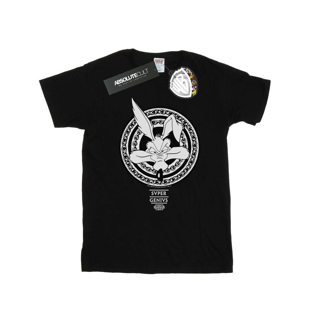 Looney Tunes Womens/Ladies Wile E Coyote Super Genius Cotton Boyfriend T-Shirt