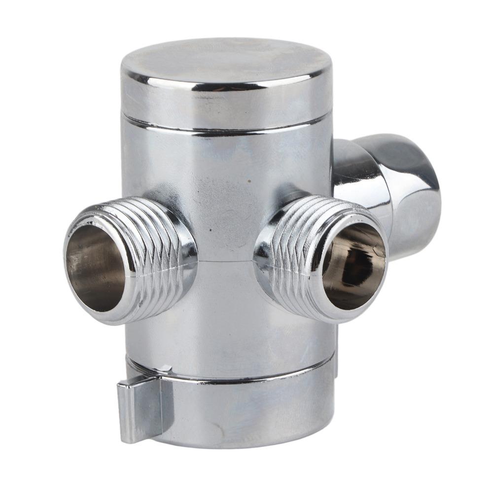 Chrome Finished 3 Way Shower Diverter G1/2 Inch Thread Bidet Diverter Valve Bathroom Use