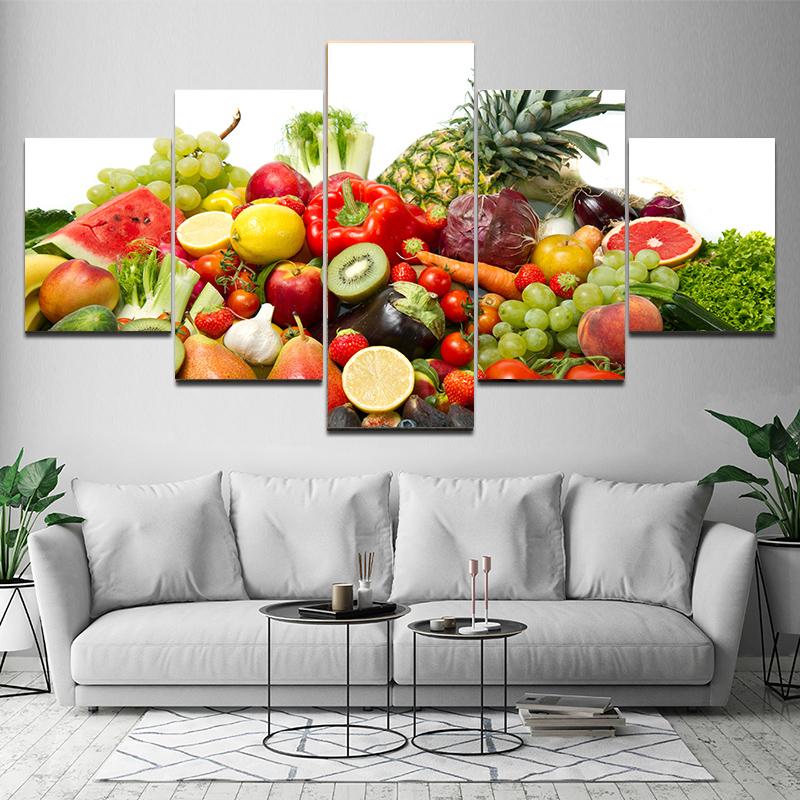 Abstract Vegetable Fruit Posters and Prints Canvas Painting Still Life Pineapple Wall Pictures Living Room Home Decor No Frame