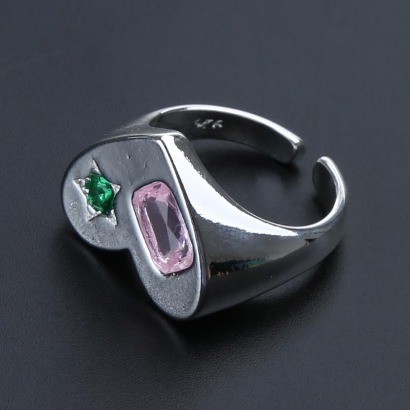 Adjustable Rings Zircon Rings Engagement Rings Y2K Rings Aesthetic Jewelry Alloy Material Great Gift for Women Gifts