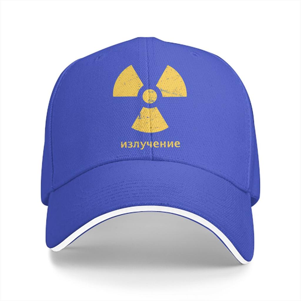 Radiation Symbol Multicolor Hat Peaked Unisexs Cap Radioactive Retro Soviet Union Personalized Visor Protection Hats