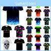 3d Print T-shirt Flame Hypnosis Colorful Print Casual Short Sleeve Top For Stylish Comfort