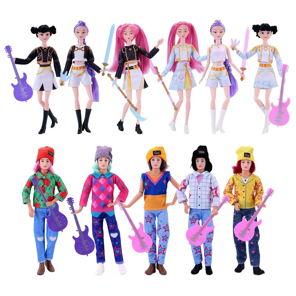 30cm Kpop Dämonenjäger Action-Puppe Spielzeugset Rumi Mila Zoe Mädchen Jungen DIY Plastik Kindergeburtstagsgeschenk