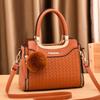 Stylish Medium Sized Womens Woven Handbag In Black Red Blue Beige Gray Yellow For Everyday Use