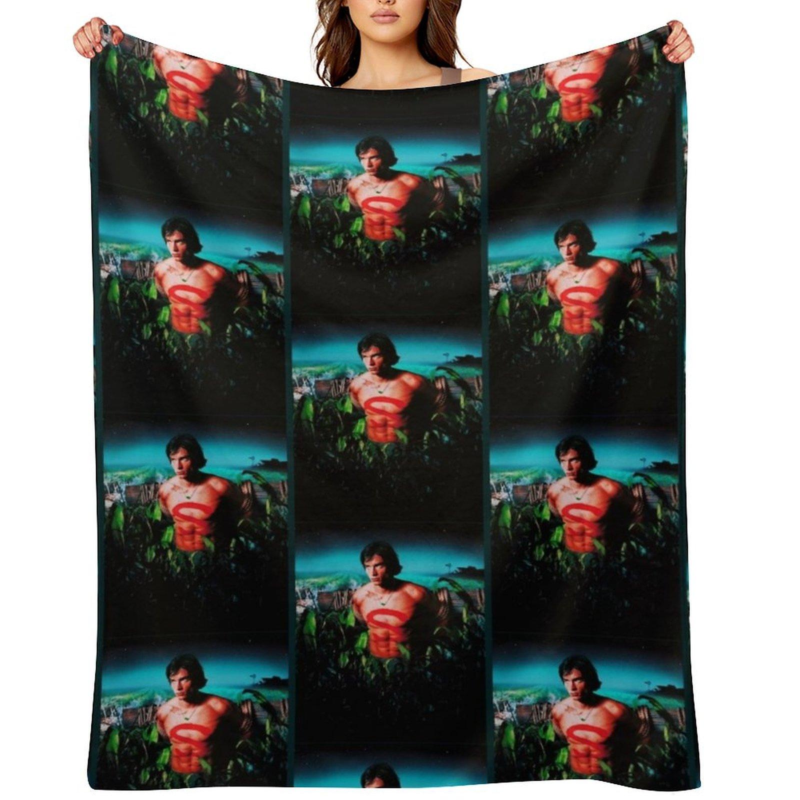 Smallville Seasons Canvas Print Throw Blanket Warm Furry Cute Plaid Shaggy Blankets 30x40in