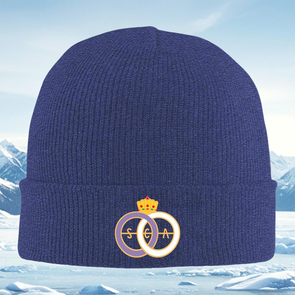 Crown rings letters design logo Men Women Unisex Knitted Hat Beanie Pullover Cap Winter Thermal Warm Christmas Outdoor Cycling H
