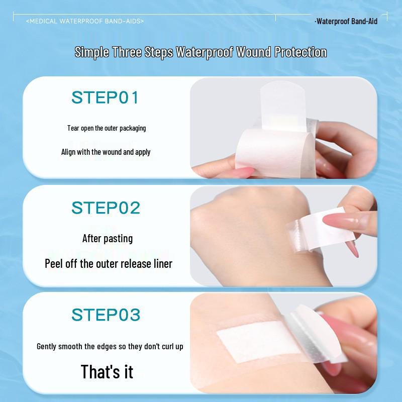 Tuoneng Transparent Waterproof Breathable Band-Aid: Shower-Friendly Hemostatic Wound Dressing