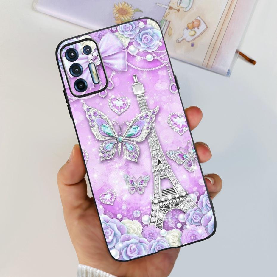 För Motorola Moto G9 Plus Fodral Mode Design Mjukt TPU-skydd För Motorola Moto G9 Power MOTO G9Plus Svart Silikonstötfångare