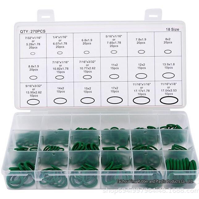 270pcs Car A/C O-ring Repair Kit & 530pcs Green Rubber O-ring Set