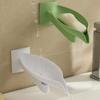 Soap Organizers Leaf Shape Plastic Soap Holder Tray with Adjustable Design and Auto Draining for Sink Countertop