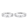 Korean Style Star Diamond Couple Open Ring, Adjustable Rhombus Niche Design