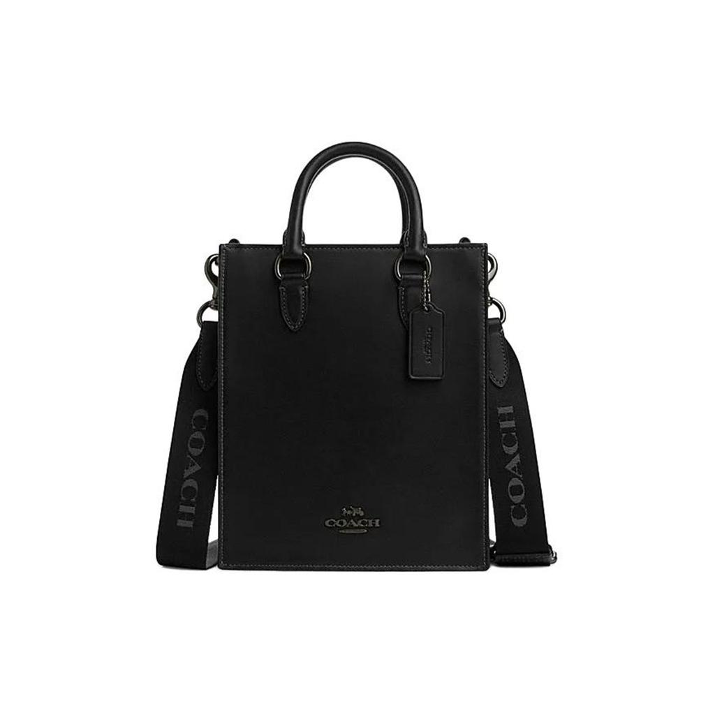Coach Dylan 21 Embroidered Shoulder Strap Snap Solid Color Zipper Commuter Leather Crossbody Bag Small Women crossbody bag Black CP050-QBO3I