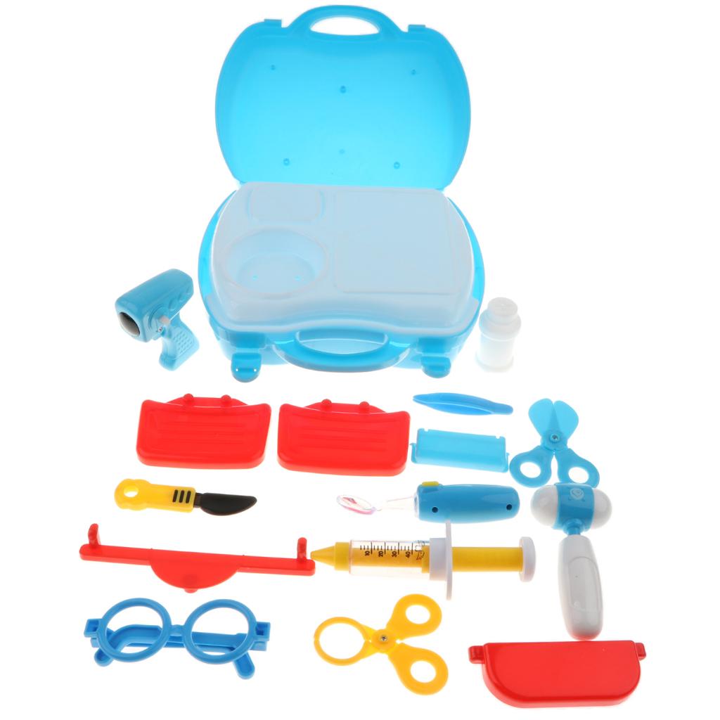 Kids Children Plastic Pretend Role Set with Storage Case