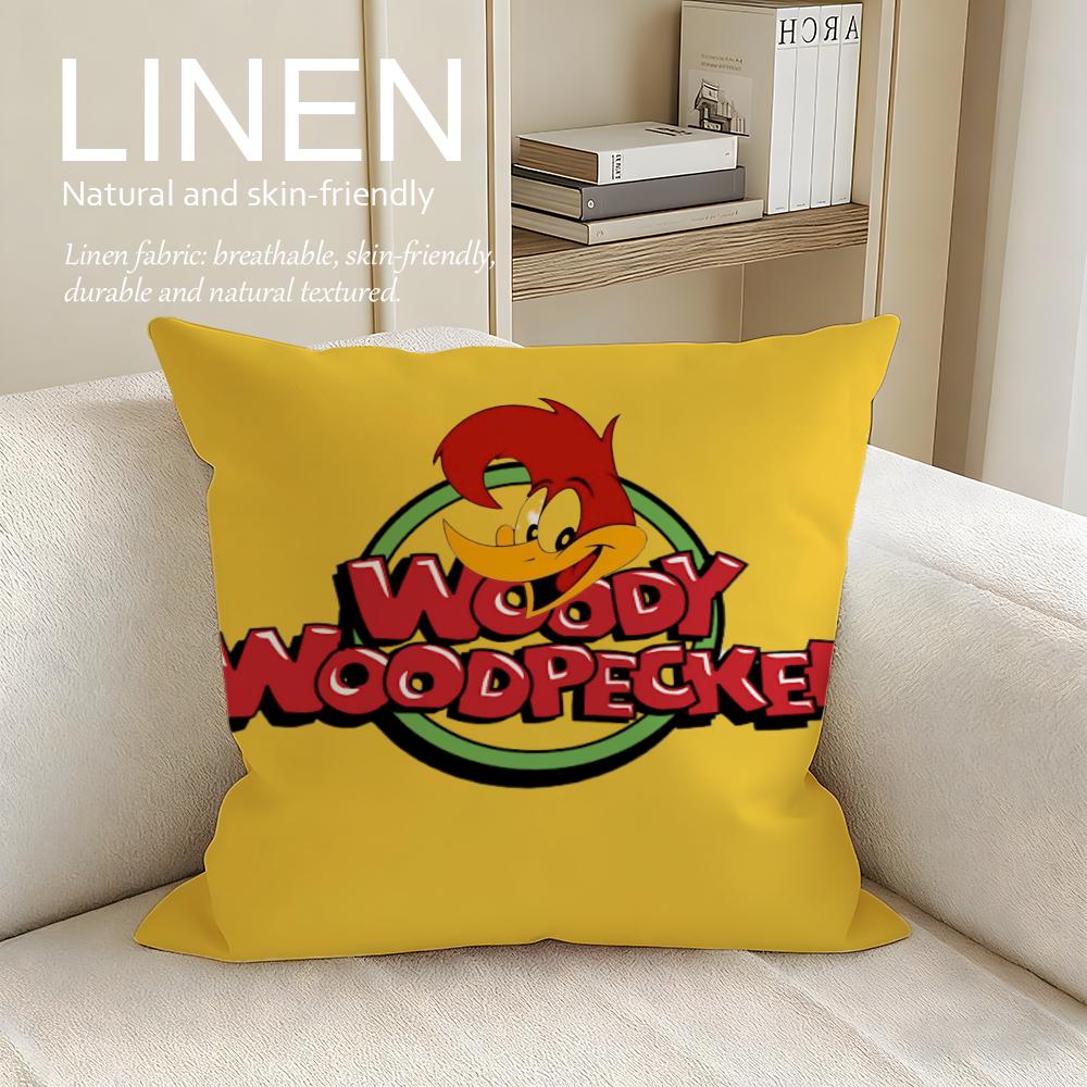 Cartoon Woody Woodpecker Cushion Cover Pillowcase Set Pcs x x Breathable Washable Sofa Cushion Cover