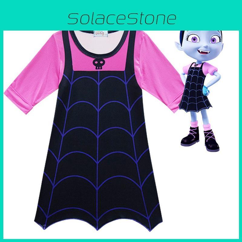 Vampirina Girls Cartoon One Piece Sweat Dress Holiday Party Cosplay Costume