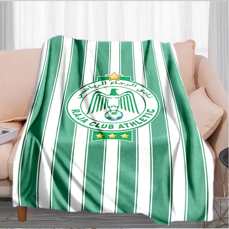 Raja Club Athletic Crest Blanket Suitable for Sofas, Beds, Offices, And Camping - Perfect Gift for Halloween Christmas