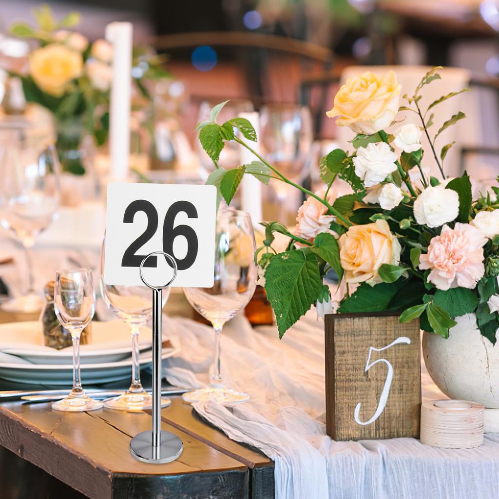 25 Segnaposto a Tenda Eleganti Segni Numerati per Disposizione Posti Matrimonio Marcatori Posti Riservati in Plastica Resistente