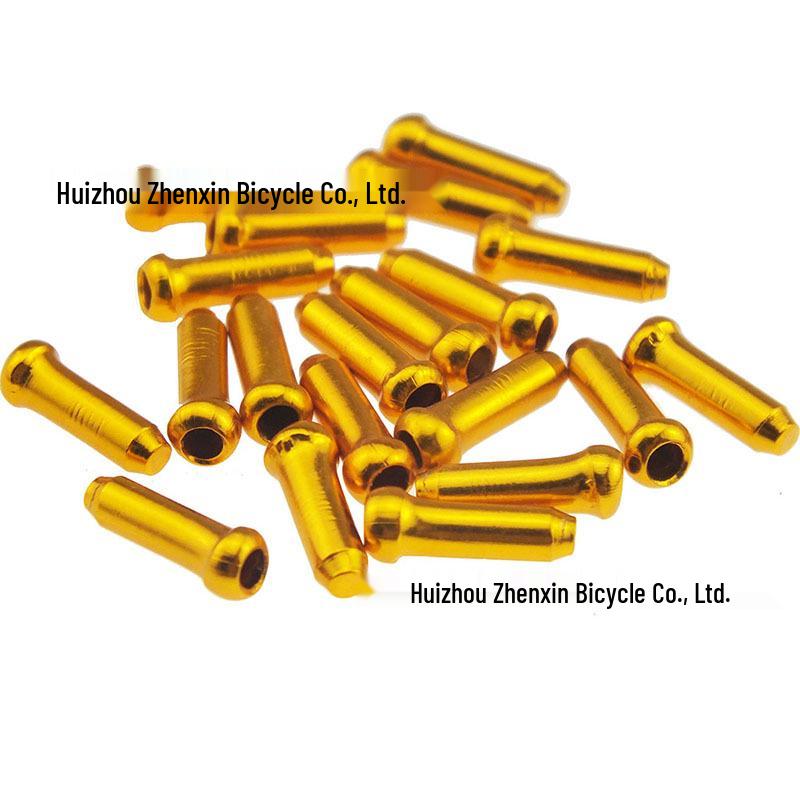 50/100 Stück gemischtfarbige Aluminium-Fahrradkabel-Endkappen für Bremse & Schaltung - 5 Farben