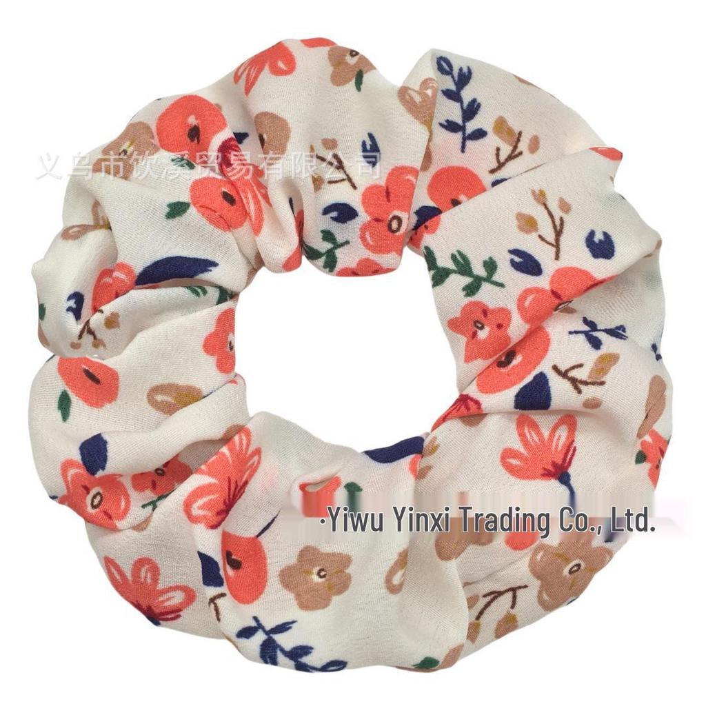 Vintage Blumen Chiffon Haargummis - Elegante Haaraccessoires & Kopfbedeckungen