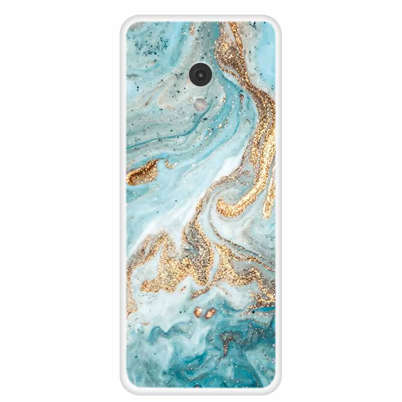 Pour Nokia 215 4G 2024 Coque Nokia 235/220 4G 2024 Marbre Peint Transparente TPU Coque Arrière pour Nokia220 4G Coque de Protection ClearShell