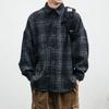 Men's Retro Plaid Wool Jacket - Long Sleeve, Versatile Casual Coat for Spring and Autumn